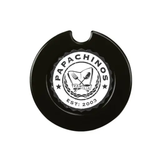 Round License Disc With Sticker - Black